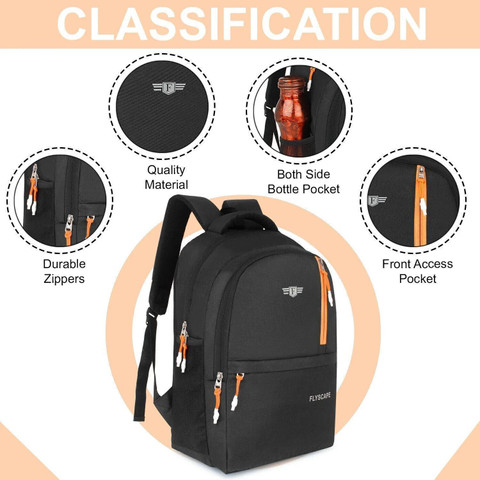 Flyscape Terror Black bag 30 L Backpack black - Price in India