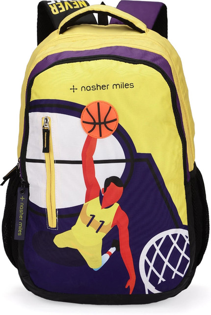 NASHER MILES Basketball Backpack| compartment/Casual/Rain  Cover/College/School|Purple,45L 45 L Backpack