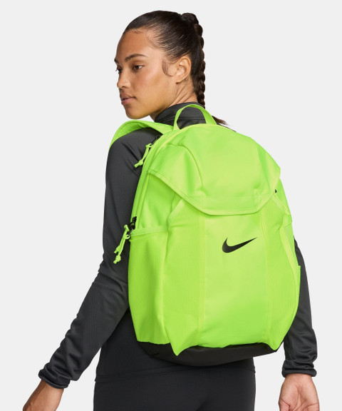 neon green backpack nike