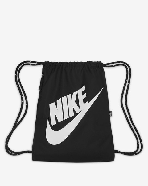 NIKE Nk Heritage Drawstring 13 L Backpack BLACK/BLACK/WHITE