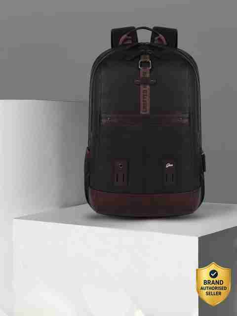 Gear Large 31 L Laptop Backpack Classic Anti Theft Faux Leather (Black) - Image 5