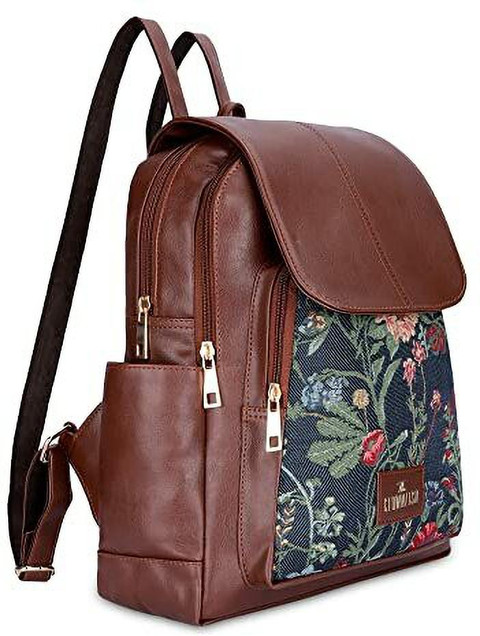 The CLOWNFISH Minerva Faux Leather Tapestry Women's Backpack