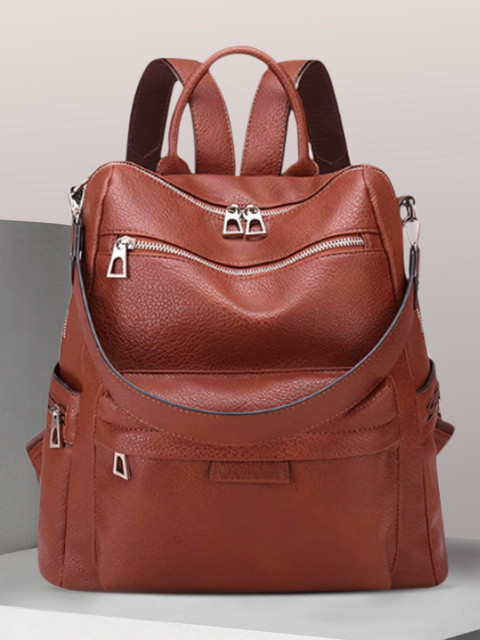 WomenBuzz Purse for Women Convertible 25L Travel Vintage PU Leather  Shoulder Bag 25 L Backpack