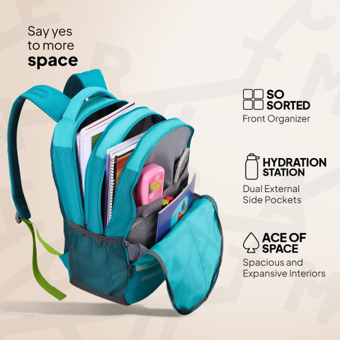 AMERICAN TOURISTER Fizz Sch Bag 32 L Backpack Teal Price in