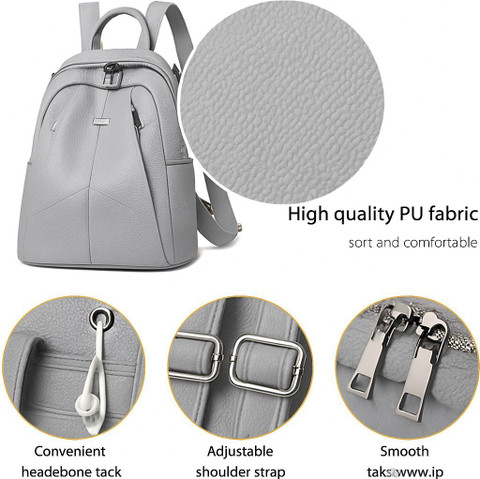 Muchova Vegan Leather Backpack Purse for Women Multi-Functional