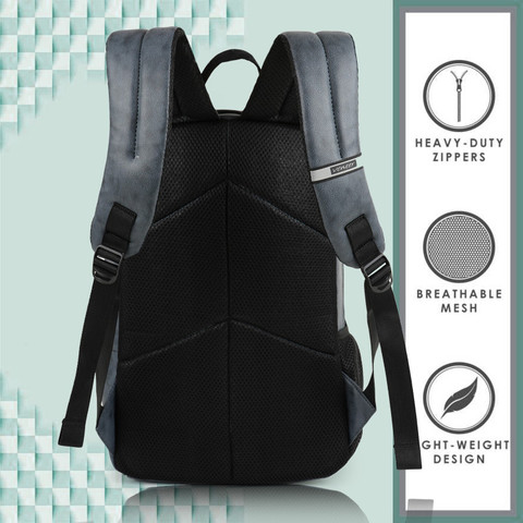 Veneer PU Leather Mini Casual Backpack Bags For School, College, Tuition,  office Bag 25 L Laptop Backpack