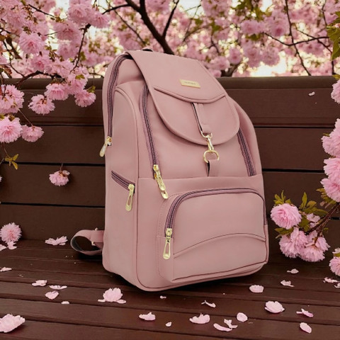 BIBO 18 litter pink backpack bag for college girls and working women 18 L  Backpack