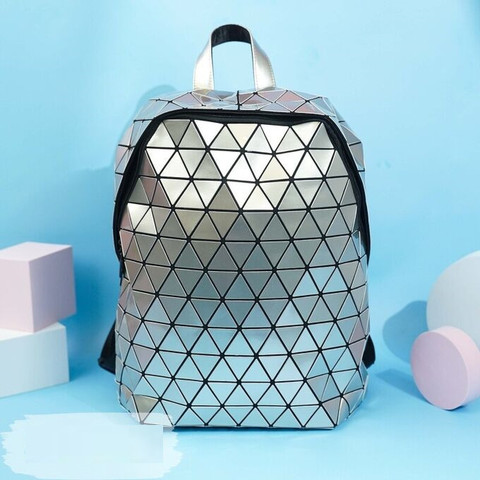 buddle Geometric Luminous Silver Backpack 20 L Laptop Backpack