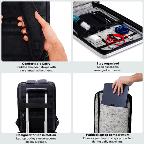 Assembly Hard Shell Travel Bag with Padded Compartment 12 L Laptop Backpack  Silver - Price in India | Flipkart.com