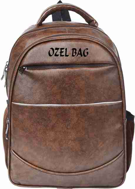 ozel bag PU Leather Backpack Office/college/School/Travel Bag for