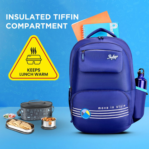 School Backpack Skybags In Blue Colour SKYBAGS Bussin Blue 42L