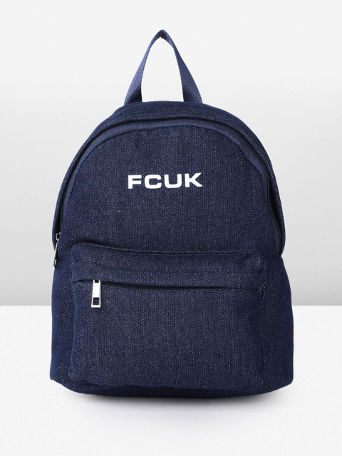 French Connection Women Printed Backpack 23 L Backpack Navy 
