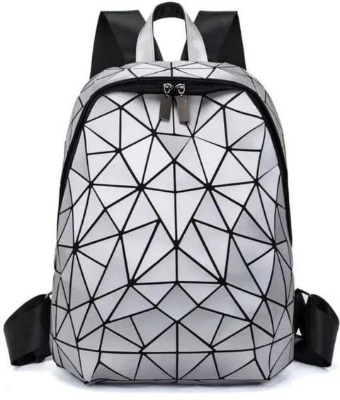 REDHORNS For Men and Women Geometric Holographic Bag For Travel, Office,  School L Backpack