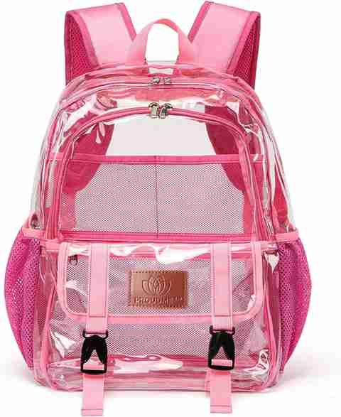PROUDME Large Clear Bag Transparent Backpack, Trendy Girls - Main Image