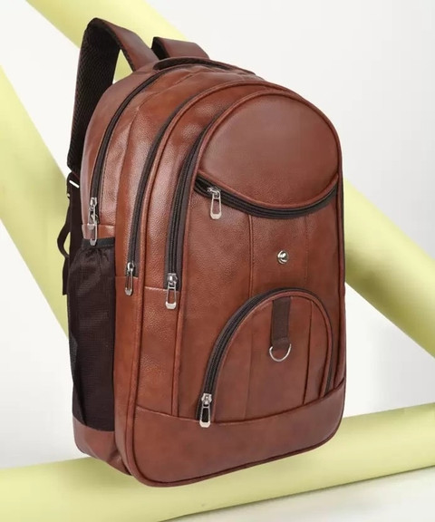 MICXO Laptop Backpack Classic Leather Laptop Bag For School College Men and  Women 28 L Laptop Backpack