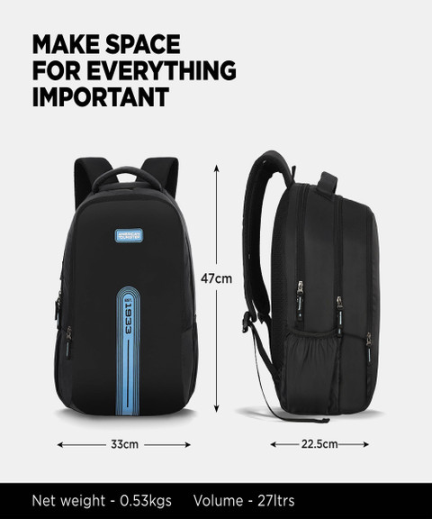 american tourister 32 ltrs black laptop backpack Buy Casual 3 Compartment (AMT FIZZ SCH BAG 02 American Tourister - Brandclub -