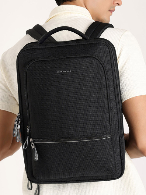 LINO PERROS Unisex Olive Cross Body L Backpack BLACK Price