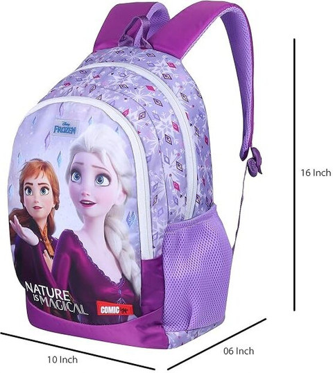 DISNEY Kids Soft School Bag Anna Elsa School Bag for Unisex Kids