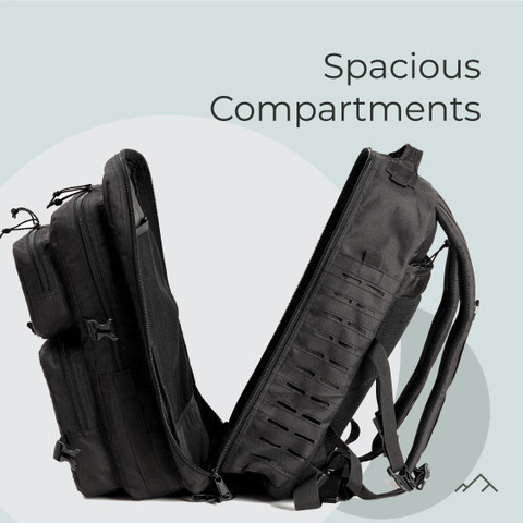 Tripole Force Plus Tactical Army 50 Litre Bag Backpack with Laser-cut  MOLLE 50 L Laptop Backpack