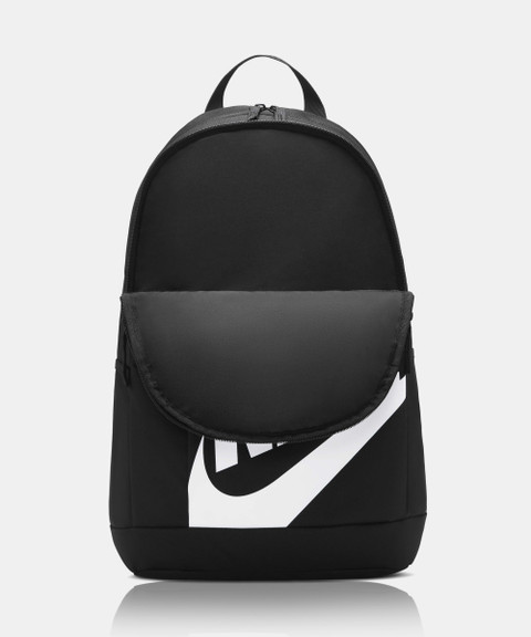 black leather nike backpack