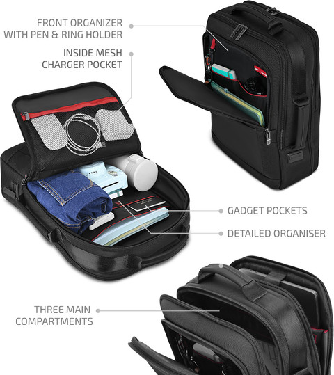 VIP Legacy Laptop Backpack 25L for Men Women With Briefpack