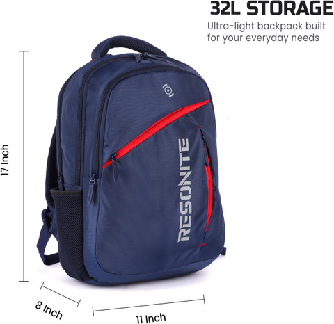 Resonite SLEEK Bag for men Backpack for Men/Women 15.6" Laptop Bag Office  Travel College 32 L Laptop Backpack Blue - Price in India | Flipkart.com