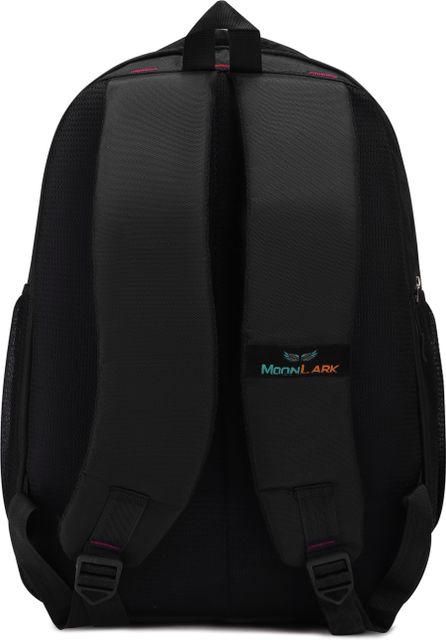 MOONLARK Large 35 L Laptop Backpack Modern Classic Collage Bag with Rain Cover & Smart Storage Design (Black) - Image 6