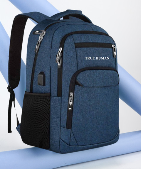 True Human Anti-Theft backpack With USB charging Port travel Bag,Office  bag,college bag 32 L Laptop Backpack