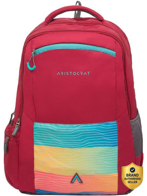aristocrat unisex red laptop backpack Hike 65 (Red) Bagpoint Aristocrat Backpack With Rain Cover