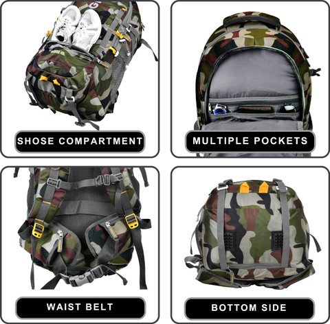 WROGN New_Heavy Duty Travel Laptop Backpack with Rain Cover 45 L Laptop  Backpack