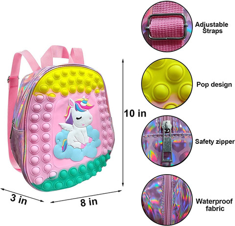 prisma collection Unicorn POP IT Bag for Kids Backpack Messenger