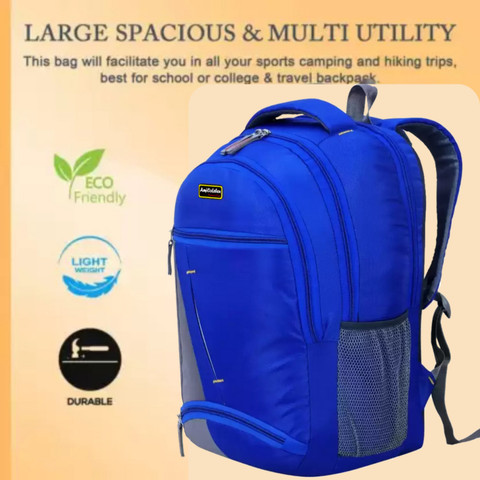 Amicoleben Waterproof 5-Zipper Compartment Premium Daily Use Bags For All  Day Support 33 L Laptop Backpack