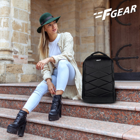F Gear Helicon Black 30 L Laptop Backpack Black Price in India