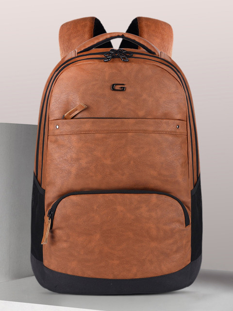 Gear Vintage Leather without Anti Theft 33 L Laptop Backpack Tan - Main Image