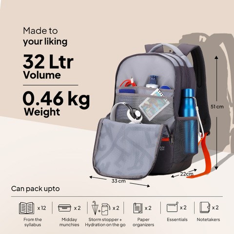 american tourister 32 ltrs grey laptop backpack Buy Trot | | 3 Compartments | Bottle Pocket | Ergonomic Padded Back Panel & Shoulder Straps | | 1 Year International Warranty Laptop Compartment American Tourister 32