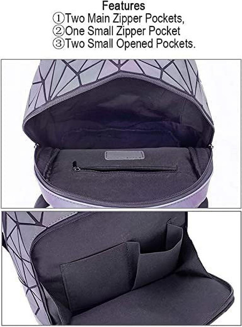 BATCAT Geometric holographic reflective Laptop backpack 25 L Laptop Backpack - Main Image