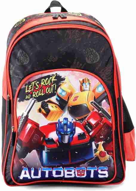 striders Transformers School Bag Roll Out to School in Transformers Style  (3 to 5yrs) Waterproof School Bag