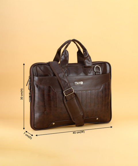 Flipkart.com | ZIPLINE Faux Leather Laptop Office Bag For Men