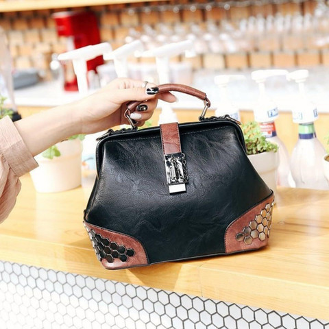 StyleGarage Black Leather Shoulder Crossbody