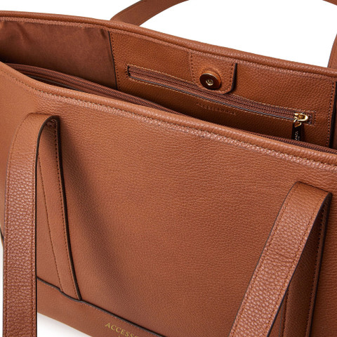 ACCESSORIZE LONDON Women's Faux Leather Brown Large