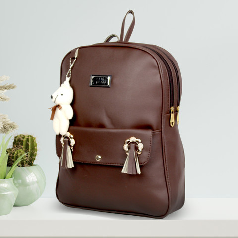 Crazy Flame Brown Pithu Bag for Girls, Women