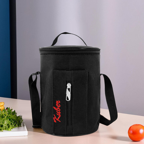 KUBER INDUSTRIES Canvas Lunch Bag for Men, Women And Kids, Lunch Bag for  School, Picnic, Office, Carry Bag for Lunch Box (Black) Lunch Bag