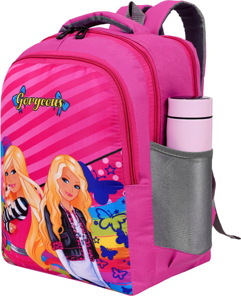 Elon Large BARBIE Backpack 18×13 inch Pre-School For 1st std-5th std  Lightweight Waterproof School Bag