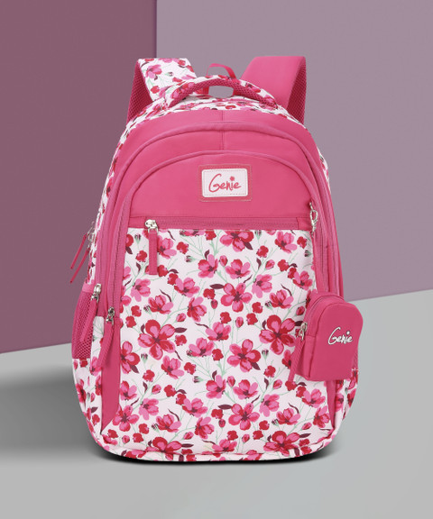 Genie Camellia Pink 19 inch Backpack Waterproof School Bag