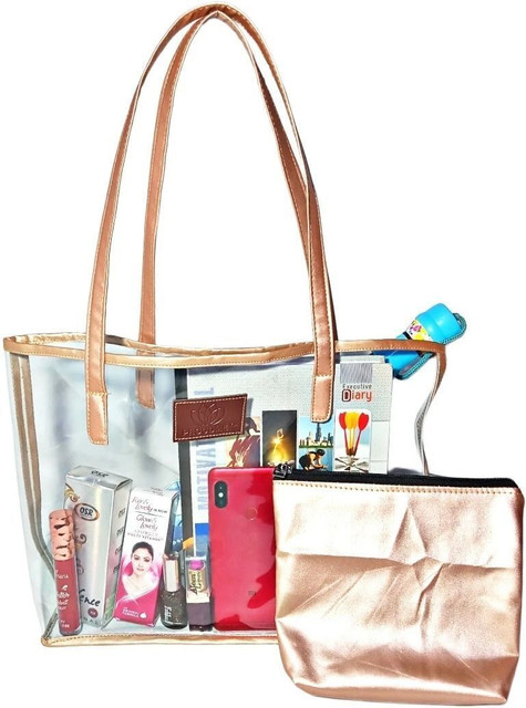 PROUDME in Clear Purse PVC Transparent Tote Bags Large Work Shoulder  Bag Waterproof Shoulder Bag