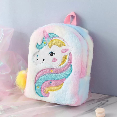 DREAM LIFE Fur unicorn Girl's Bagpack School Bag