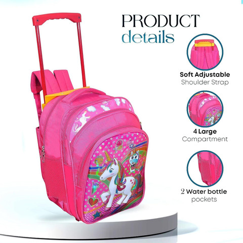 Unicorn Trolley Bag For Girls Raviouns Unicorn School Trolley Bag