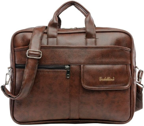 GOLDLINE 15L Laptop Bag Messenger, Marketing Bag side Leather Office  Bag (40x36x11cm) Waterproof Multipurpose Bag