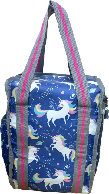 Kanikaass Cute Unicorn Blue Color Lunch Bag for School, College girls and  Office women Waterproof Lunch Bag