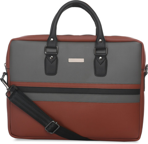 Vaku Luxos Milan 14 Inch Leather Organizer Shoulder Sling Office Bag for  Men Women Laptop Bag